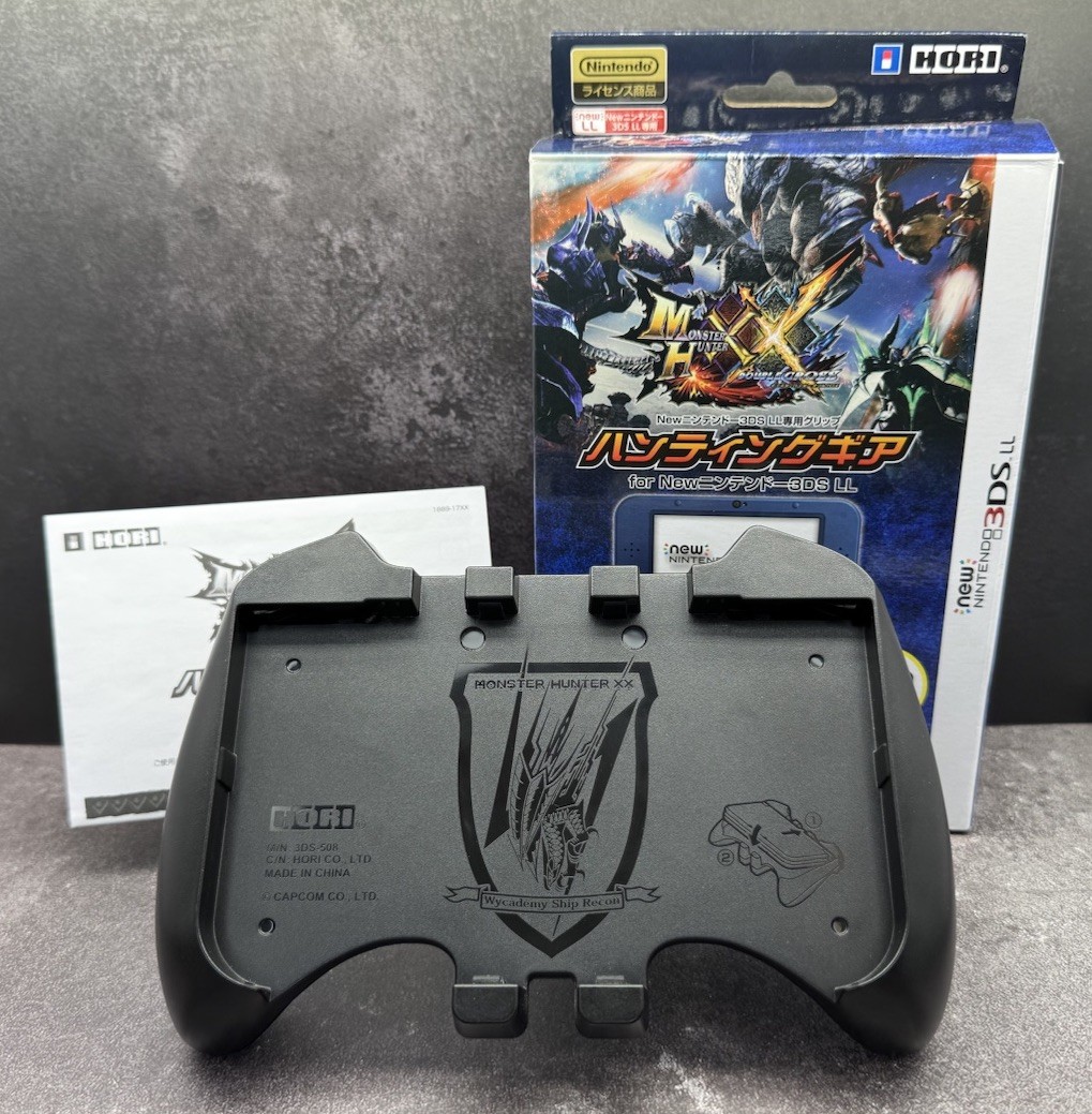Nintendo 3DS XL LL HORI Grip Monster Hunter XX Double Cross Hunting Gear w/Box