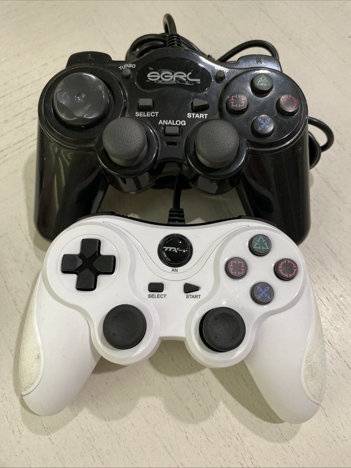 Lot Of 2 Wired Third Party PS2 Controllers – Untested – Free Shipping