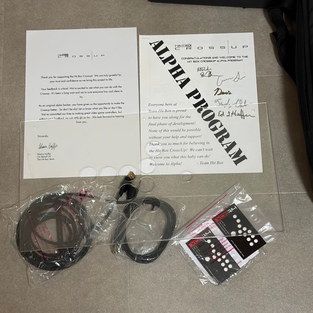 Hit Box Cross Up Alpha Program Arcade Controller Signed Rare Backpack PS4 PC