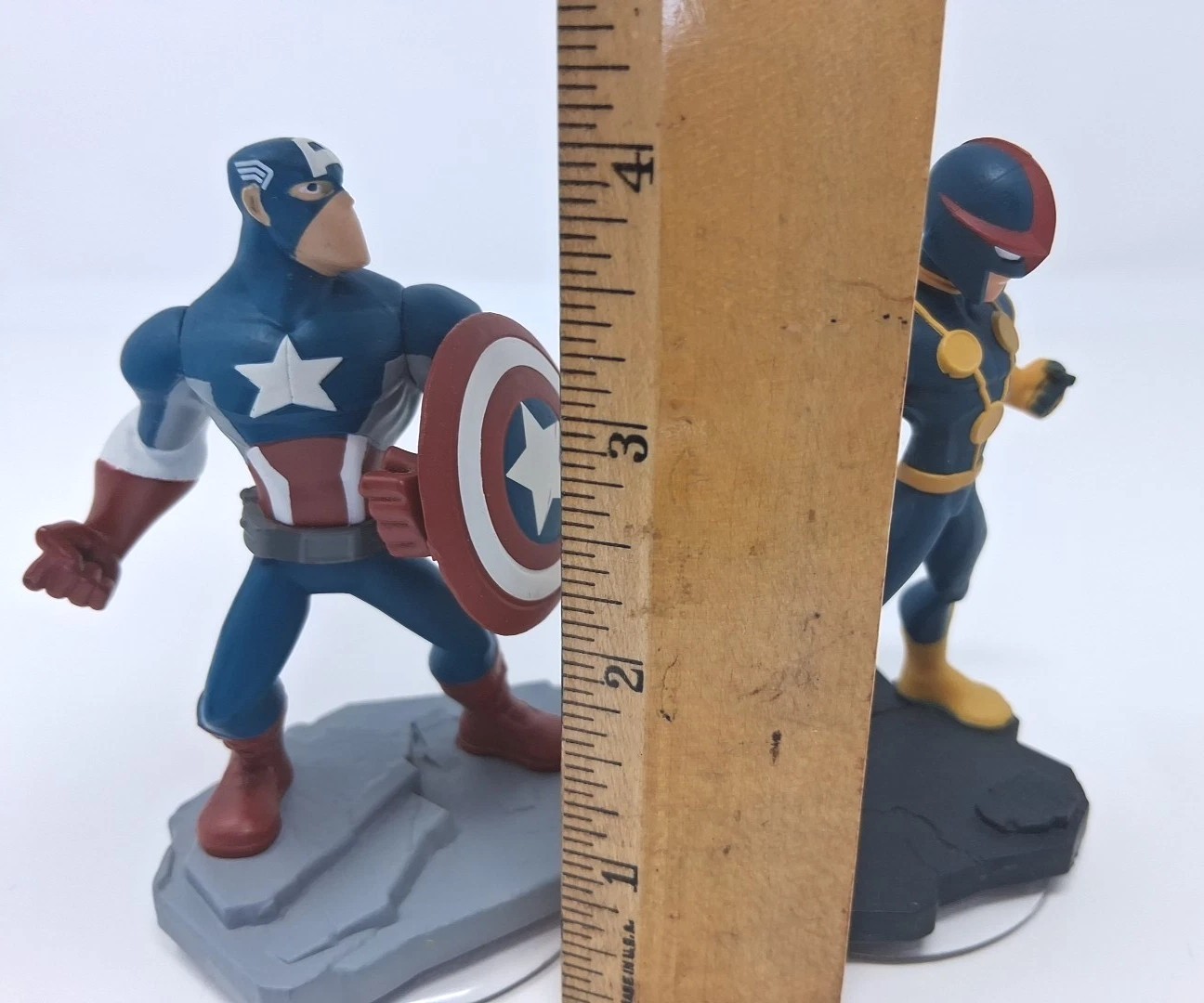 Disney Marvel Infinity Figure Lot Of 2 Captain America Nova 2.0 Untested 4″