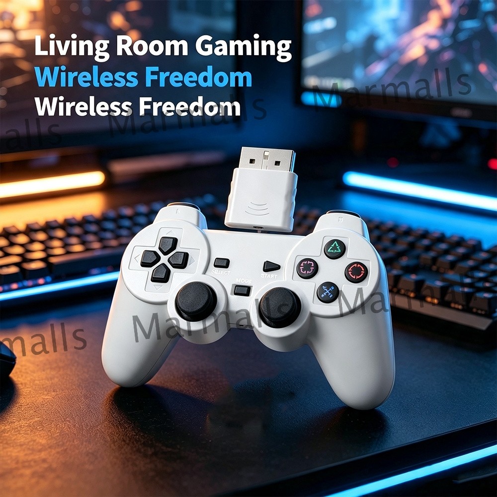 Wireless Controller For Sony PlayStation PS2 2.4GHz Dual Vibration Twin Shock