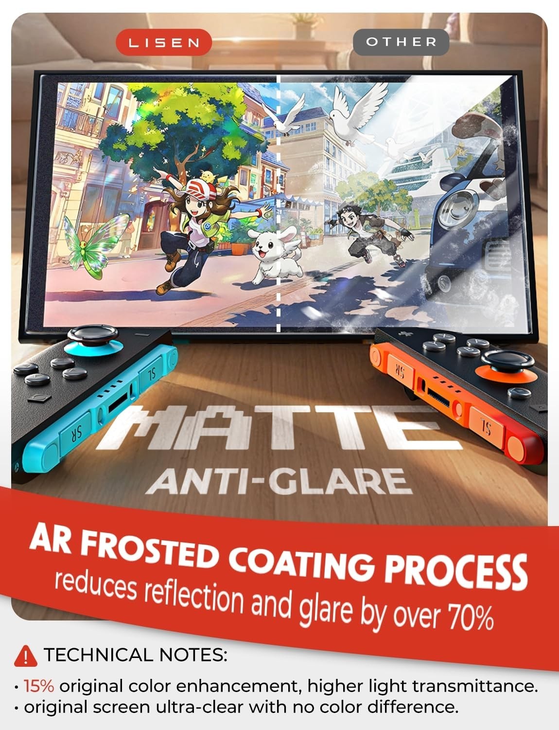 Matte Anti-Glare Tempered Glass Screen Protector for Nintendo Switch 2 – 2 Pack,