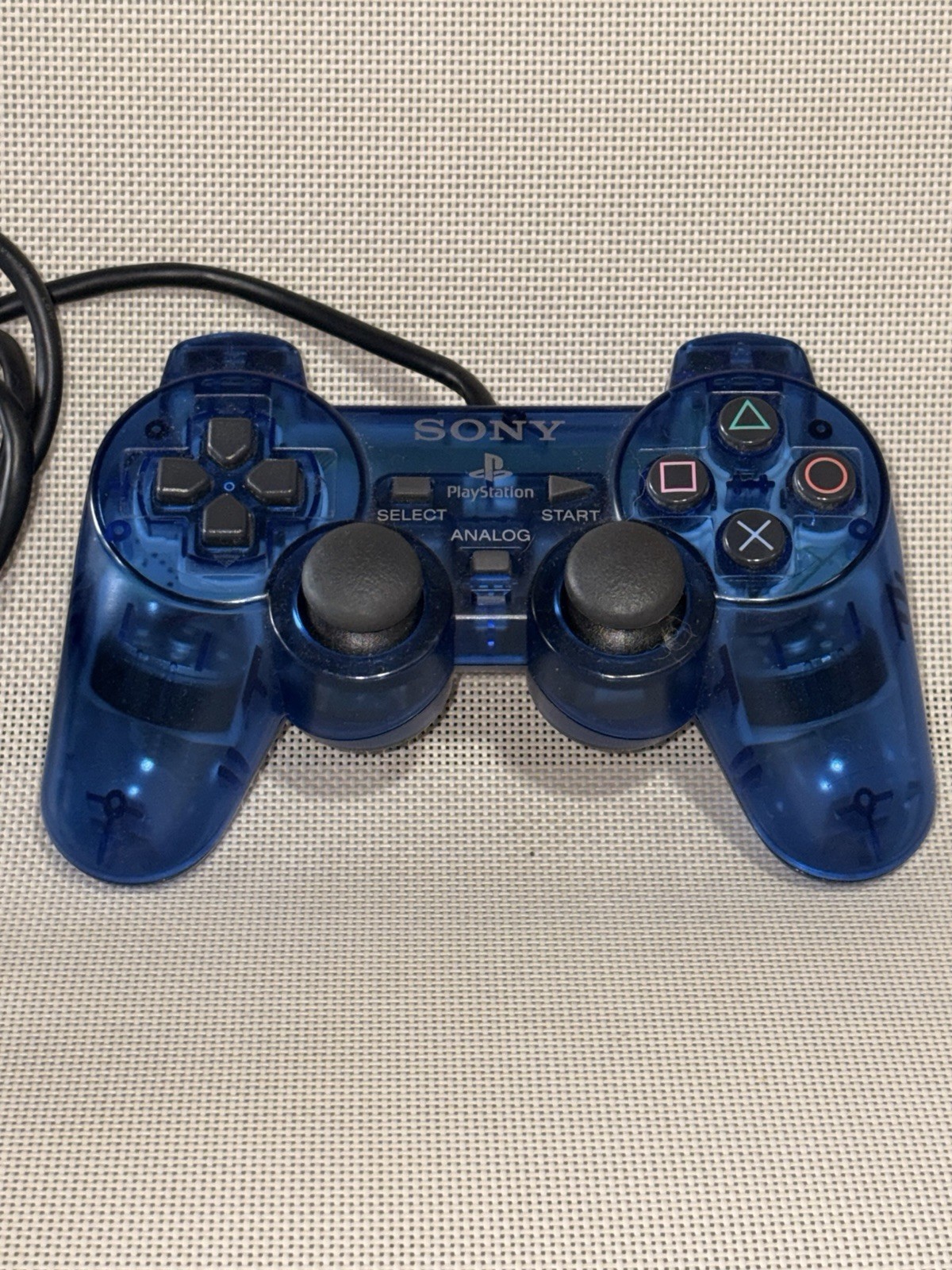 Sony PlayStation 2 Ocean Blue Chorded Controller SCPH-10010 TESTED WORKING
