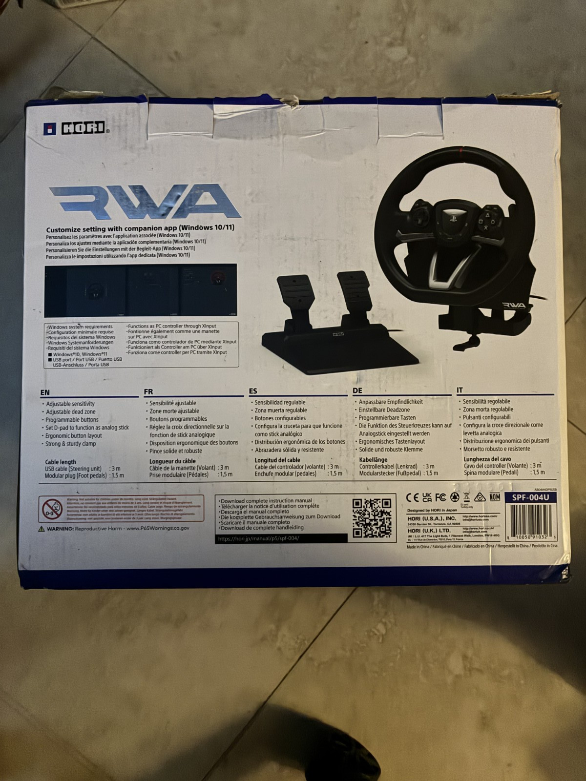 HORI Racing Wheel Apex RWA PS5 PS4 PC Gran Turismo 7 SPF-004U Black New Sealed