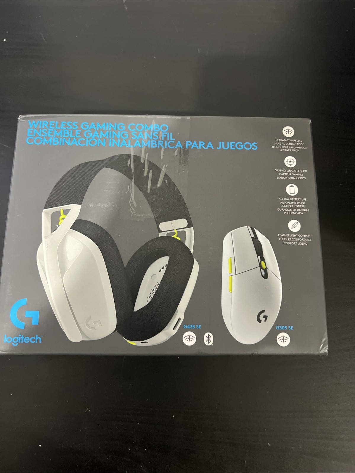 Logitech Wireless Gaming Combo G435 Headset & G305 Mouse – White Open Box