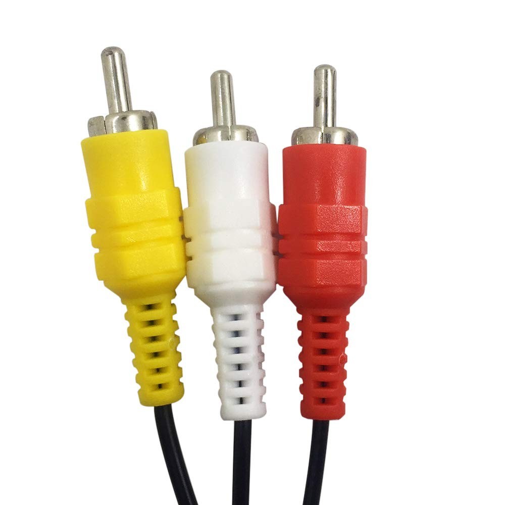 High-Quality 6ft Male-to-Male RCA Cable for Sega Genesis 2 & 3 Compatibility