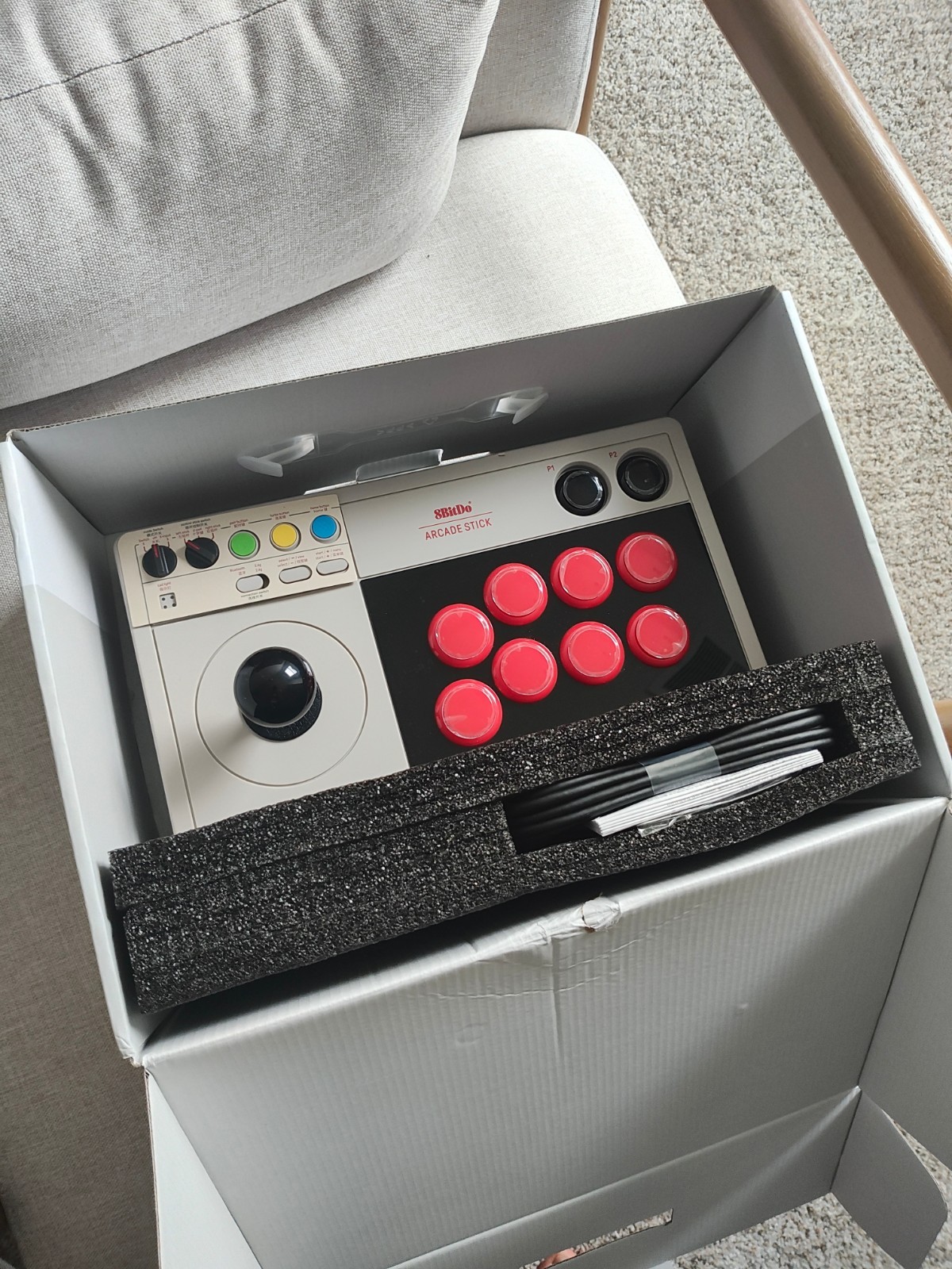 8BitDo Arcade Stick Wireless Controller for Nintendo Switch/PC Turbo