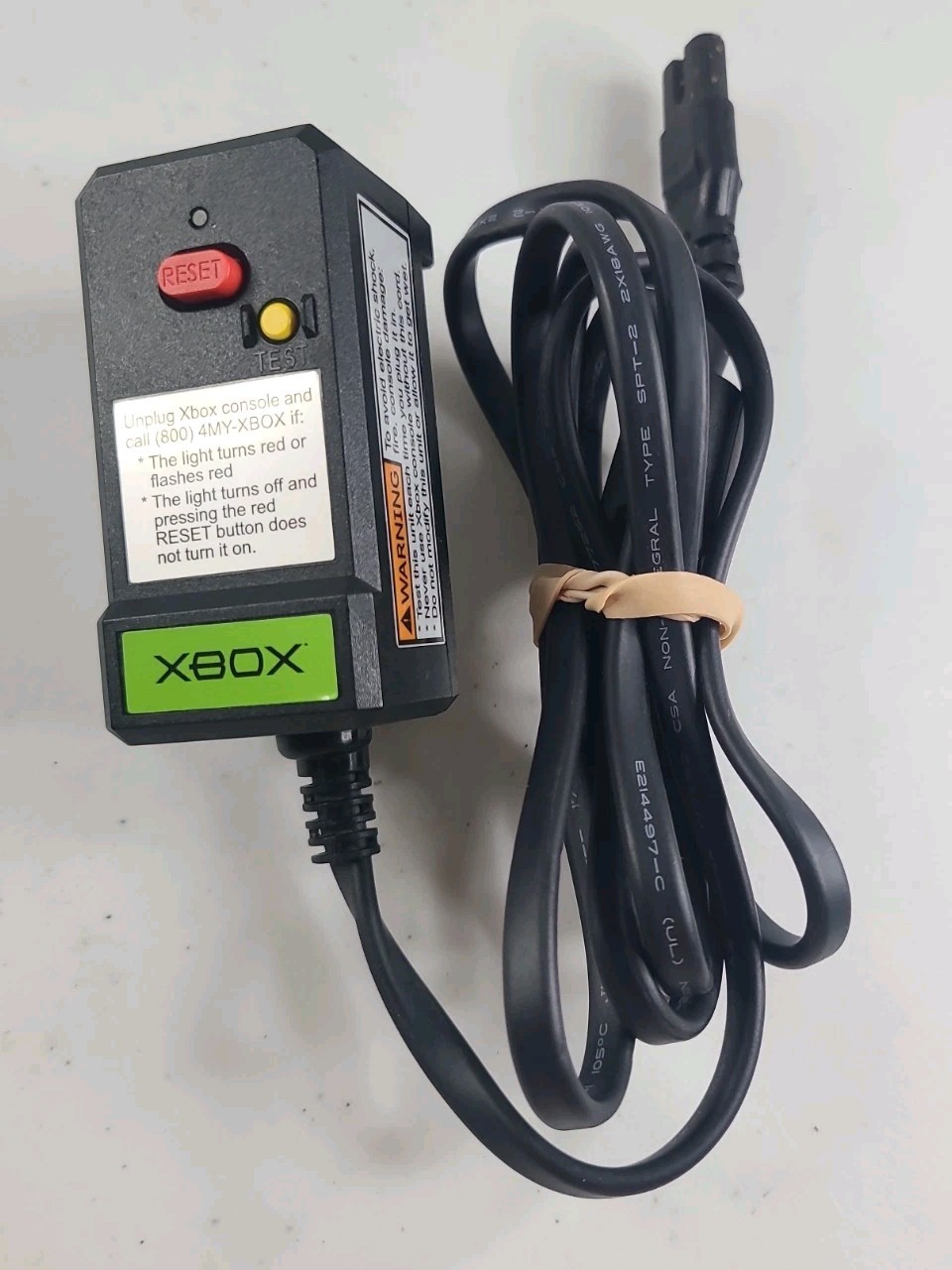 Original Microsoft OEM Xbox Protection Power Cord AC Adapter Cable X800563-100