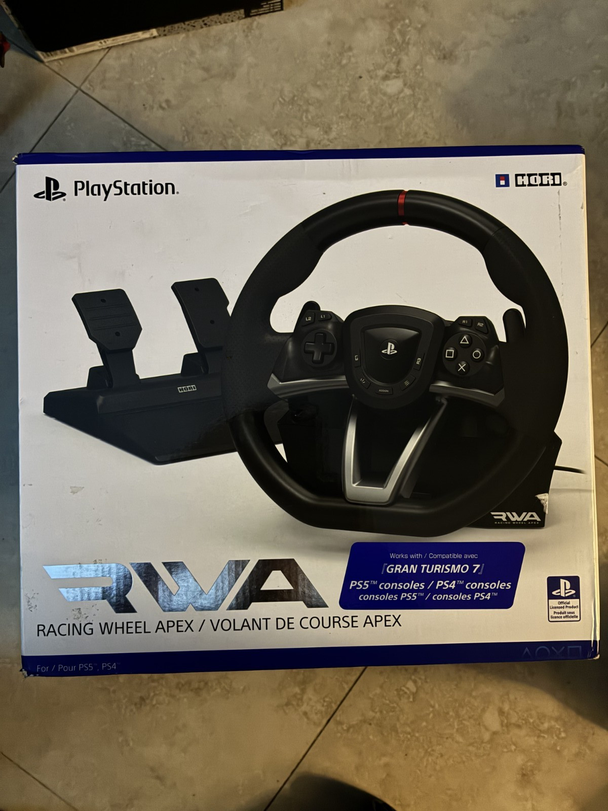 HORI Racing Wheel Apex RWA PS5 PS4 PC Gran Turismo 7 SPF-004U Black New Sealed