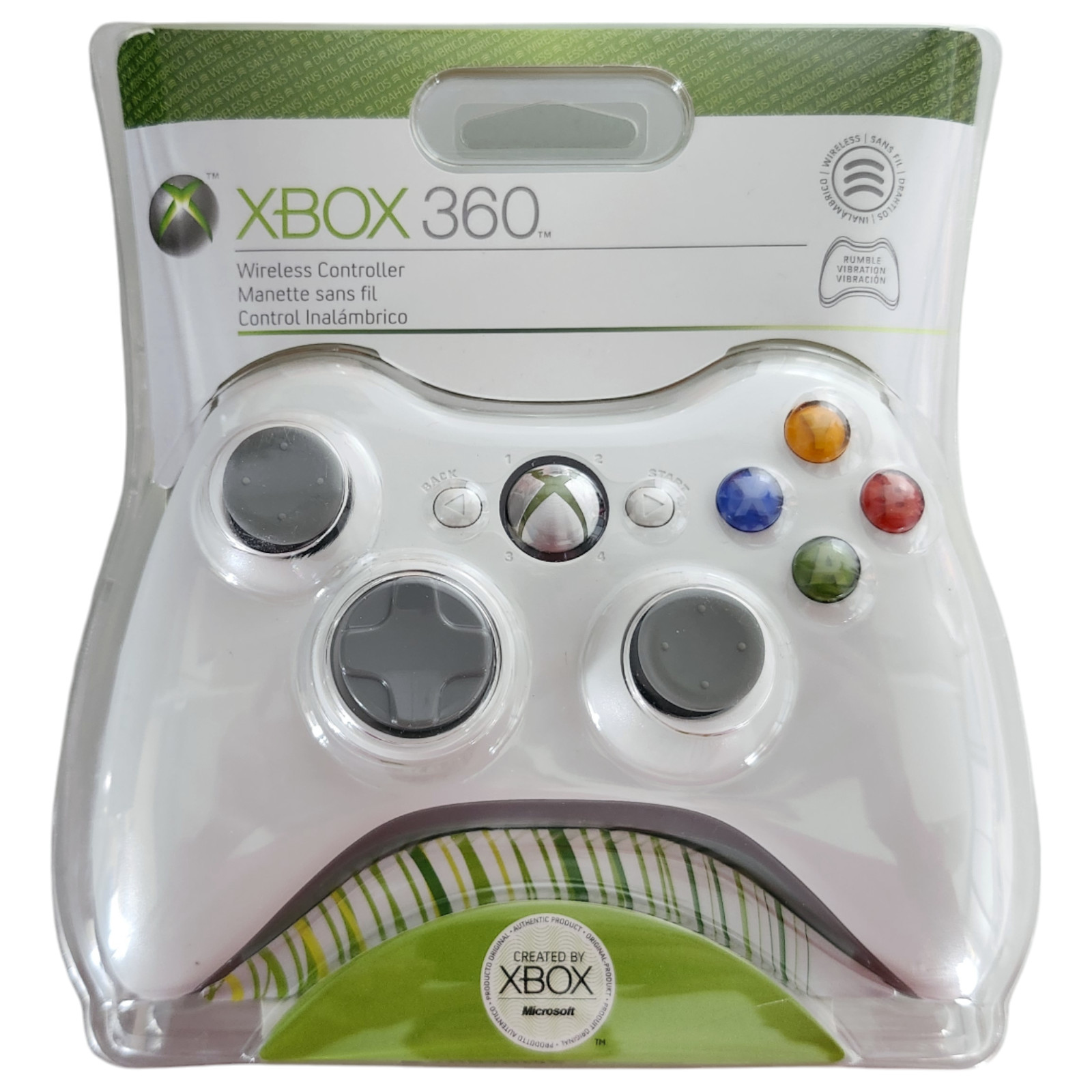 Official Genuine Microsoft Xbox 360 X360 White Wireless Controller Brand New