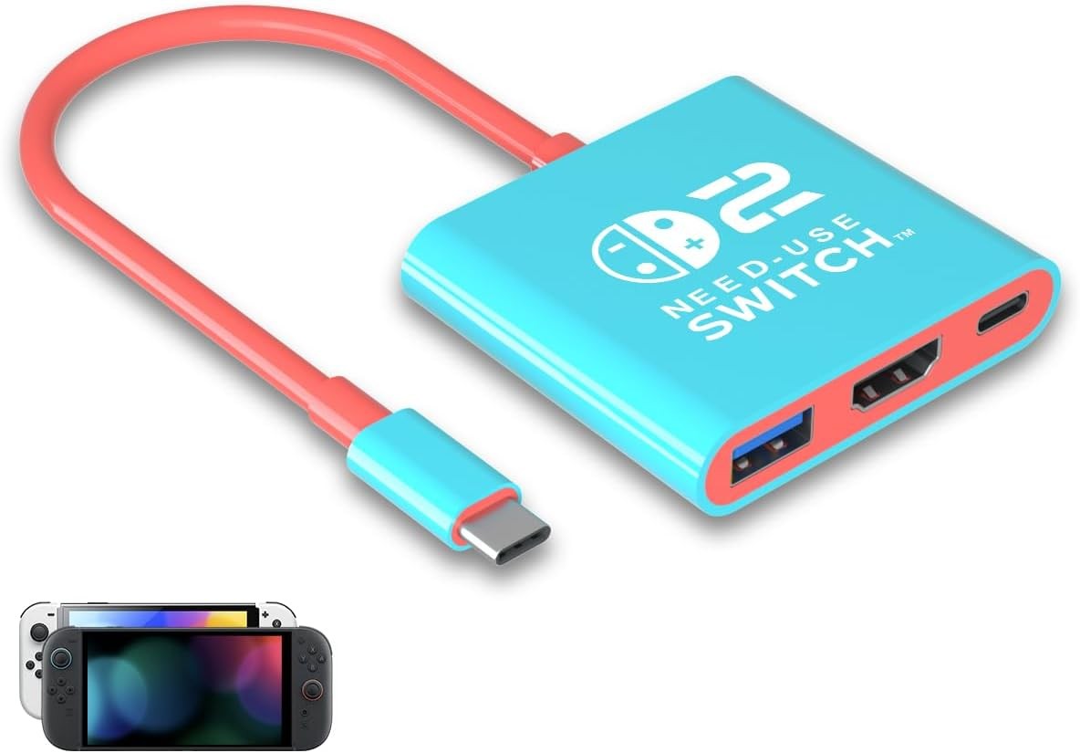 USB-C Docking Station for Switch/Steam Deck, Portable TV Dock HDMI 2.0