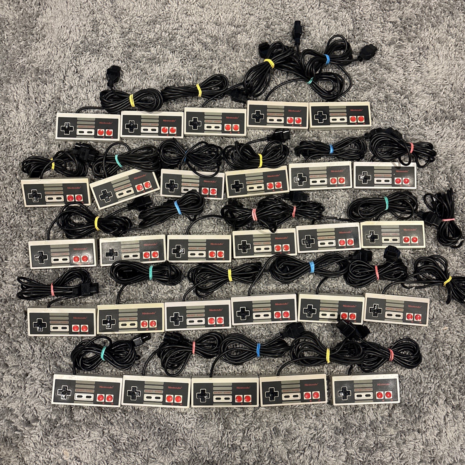Nintendo NES – Lot of 2 OEM Authentic Controllers NES-004 – Refurbished, VG