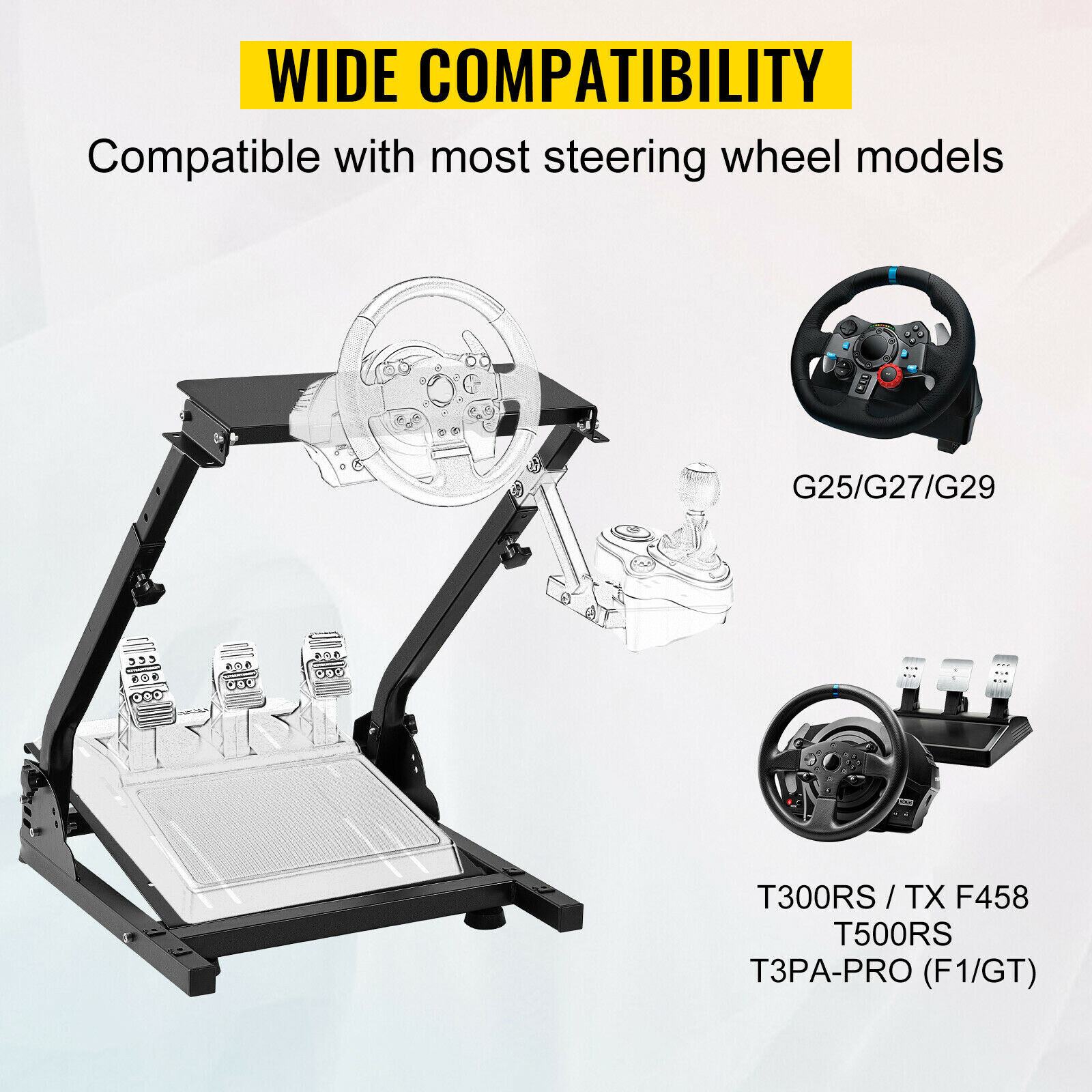 Racing Simulator Cockpit Steering Wheel Stand for Logitech G920 G29 Thrustmaster