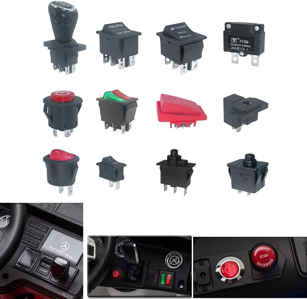 Switch Kit For Power Wheels 14PCS Foot Pedal Shift Reverse Handle