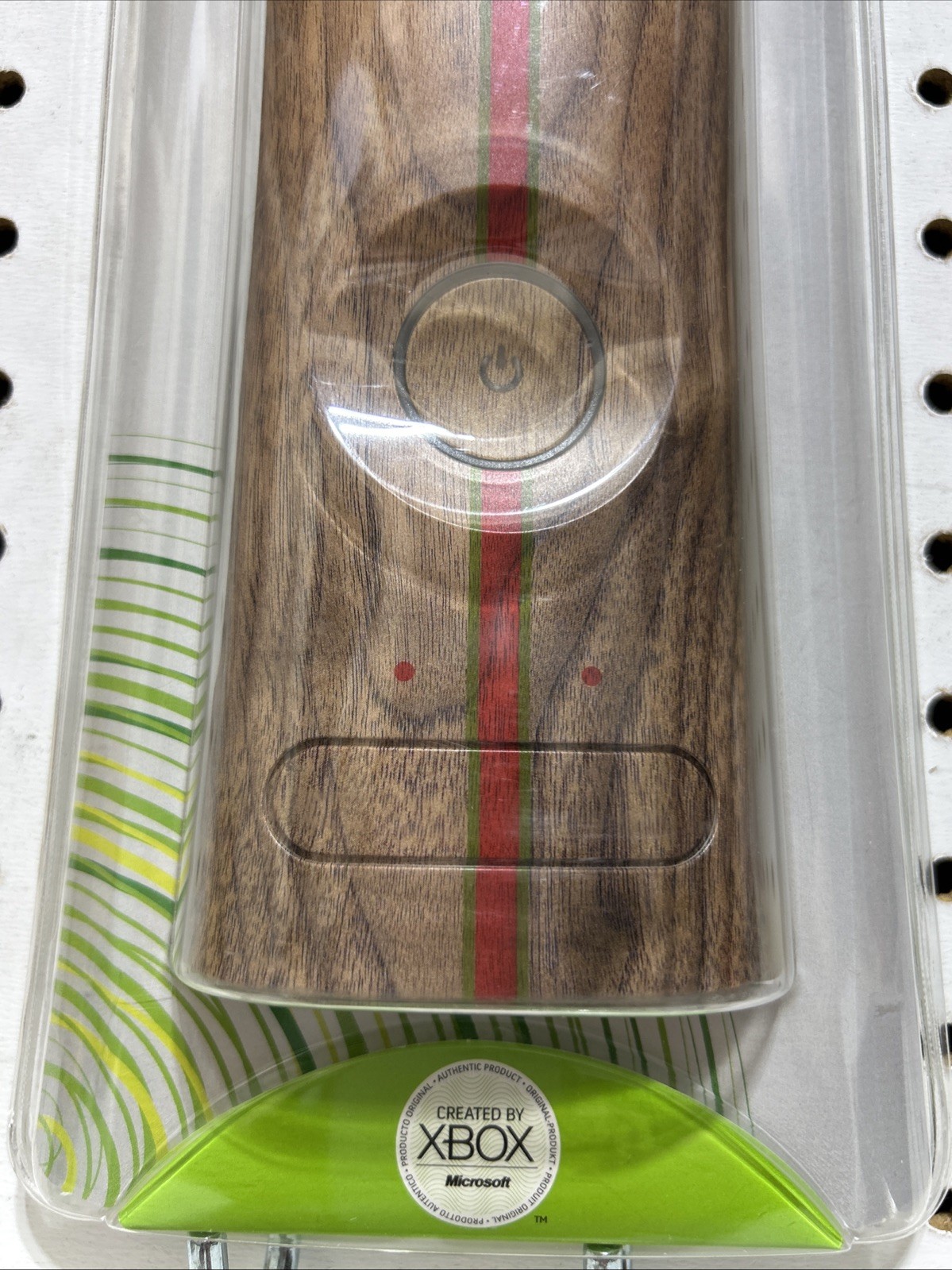Wood Grain Red/Green Stripe Xbox 360 Face Plate