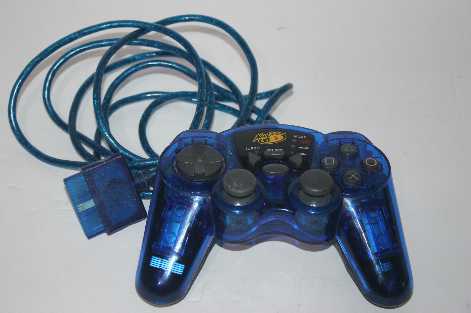 Sony MadCatz Playstation Mad Catz Clear BLUE Dual Force Controller 8026