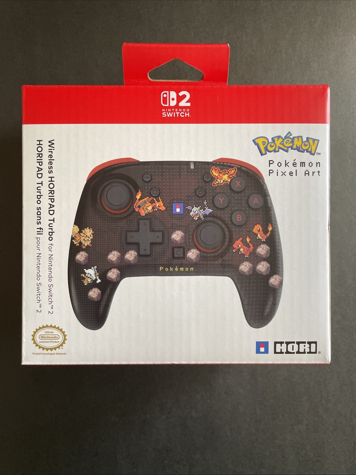 2026 HORI Wireless HORIPAD Turbo Pokemon Green & Red Nintendo Switch 2 Pixel Art