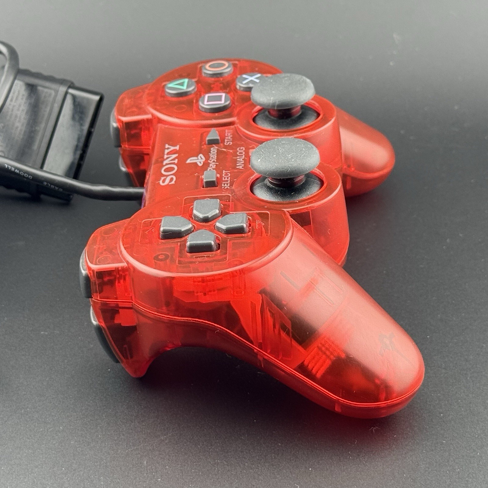 Sony PlayStation PS2 OEM Crimson Clear Red DualShock 2 Controller SCPH-10010 9