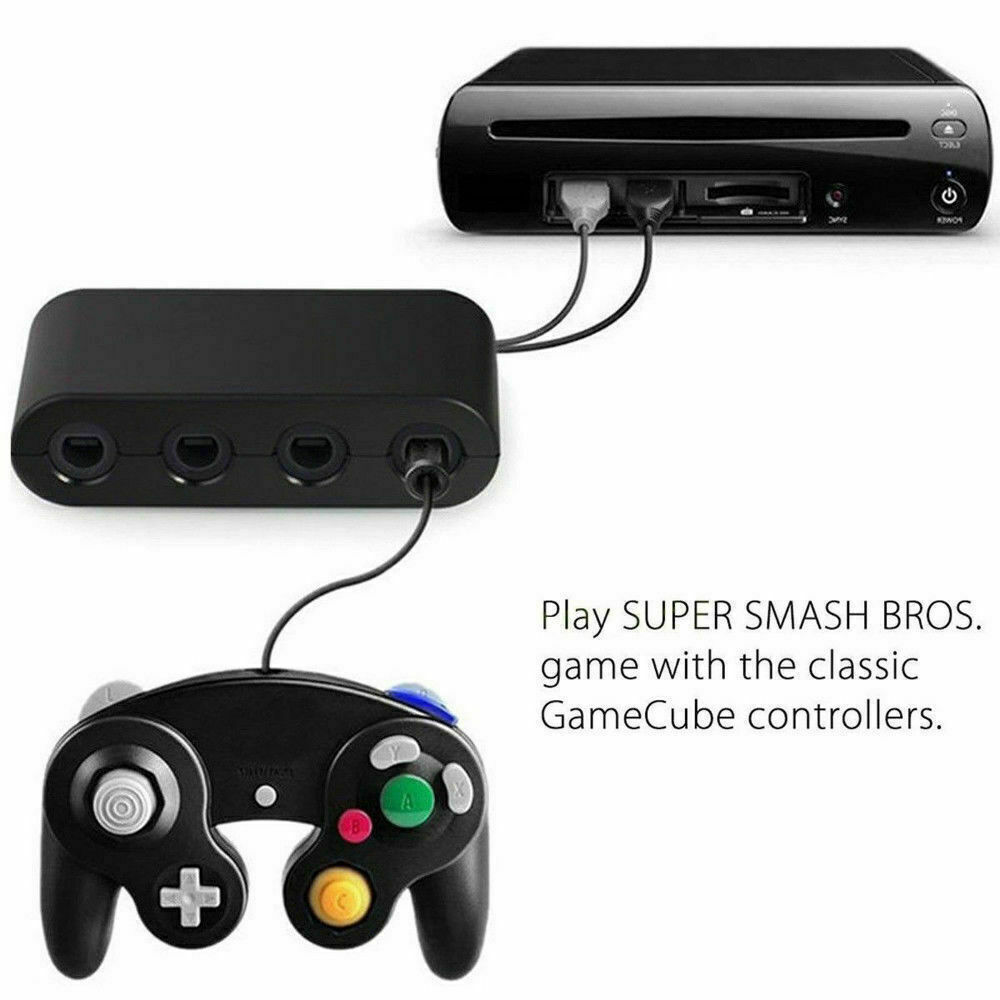 Controller Adapter for Nintendo GameCube to Switch & Wii U & PC Converter 4-Port