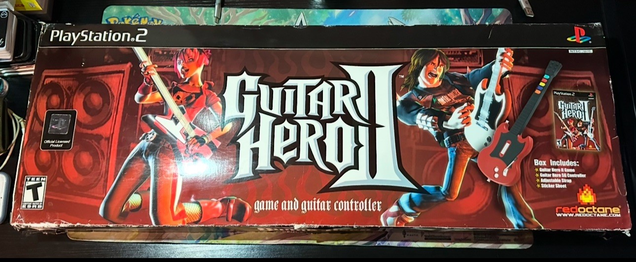 Guitar Hero 2 (PS2) Wired Guitar in Original Box With Guitar Hero 2 Game