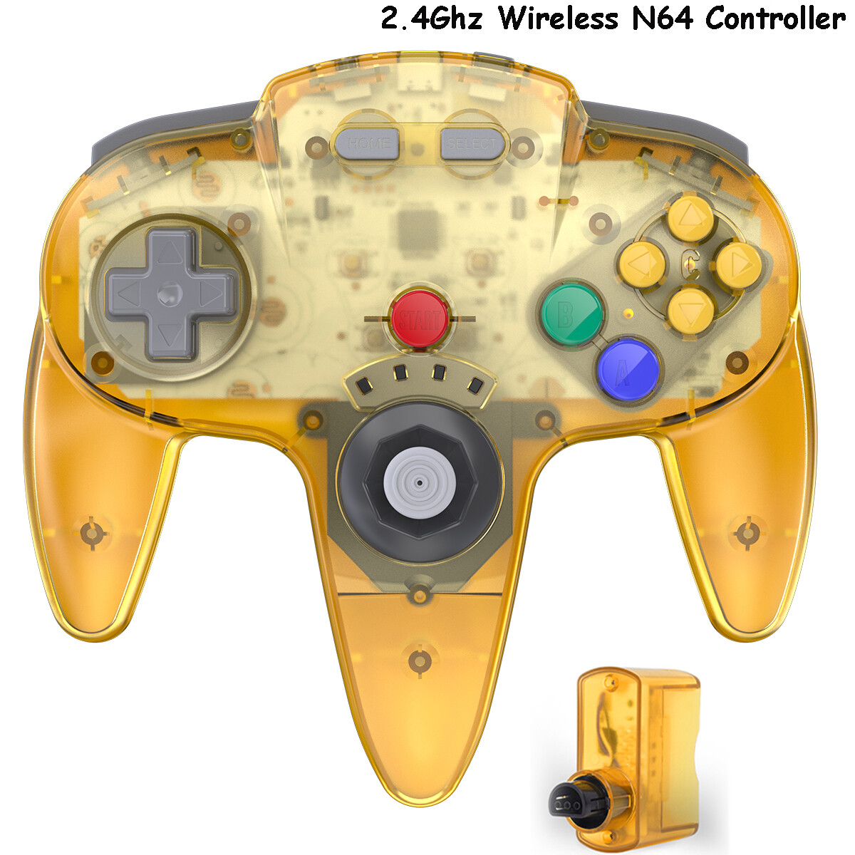 Wireless N64 Controller Rechargeable Gamepad For N64 Console -Built-in Rumble