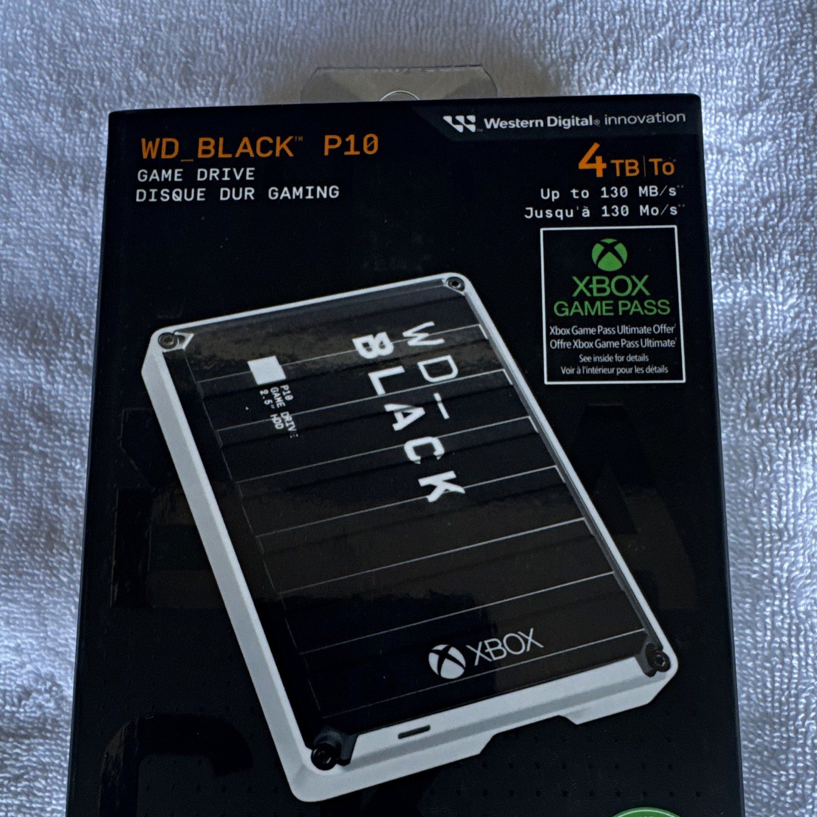 Western Digital WD_BLACK P10 4TB External HDD for Xbox USB Micro-B