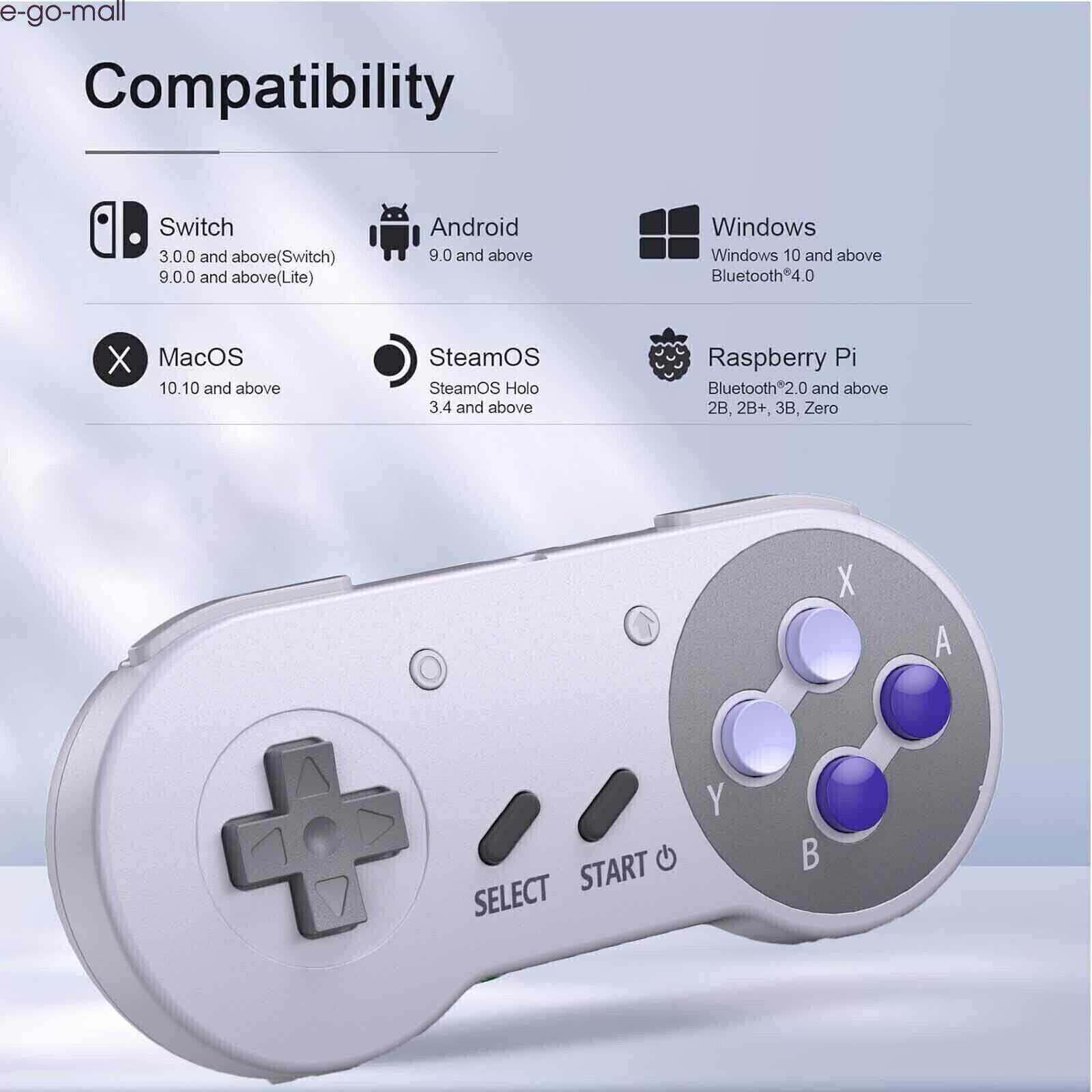 Wireless SNES Switch Controller for Switch ONLINE Steam PC Windows Respberry