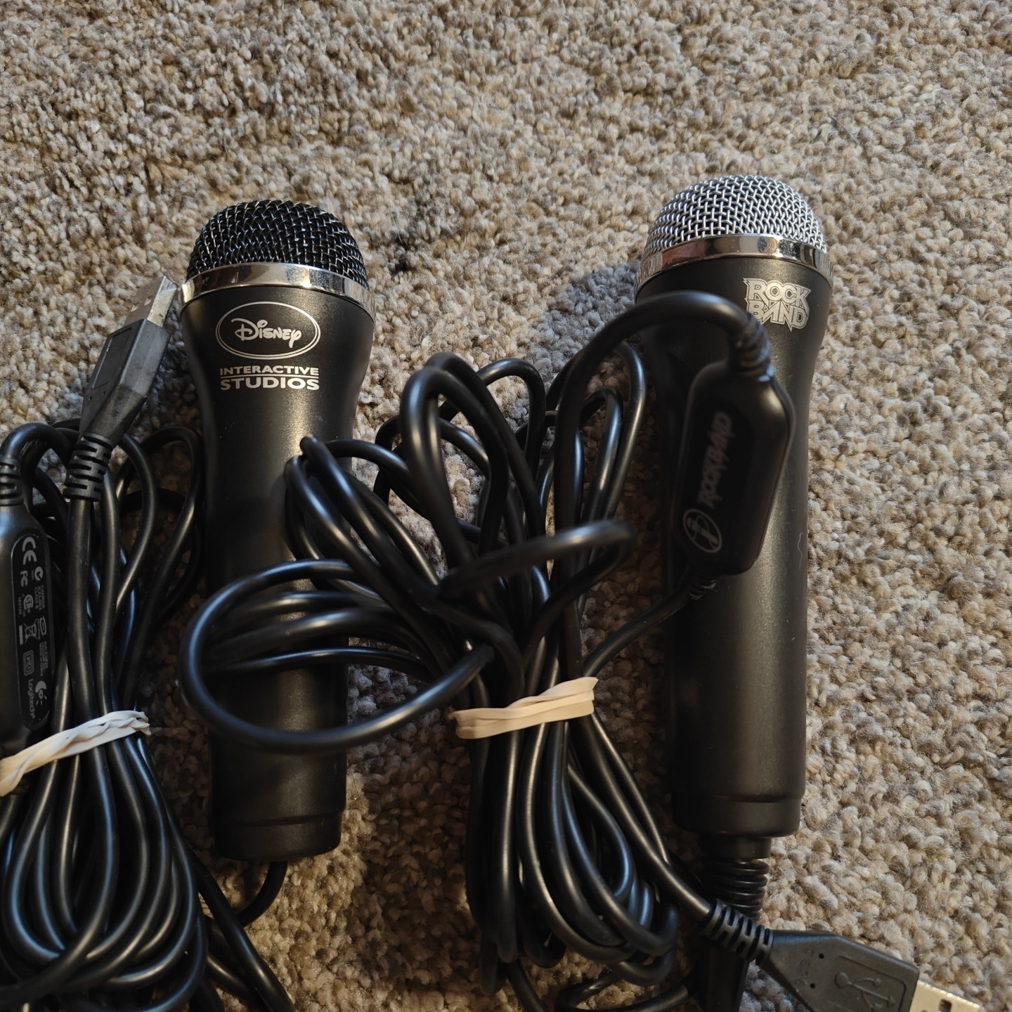 Lot of 2 Guitar Hero Rock Band Logitech USB Microphones E-UR20