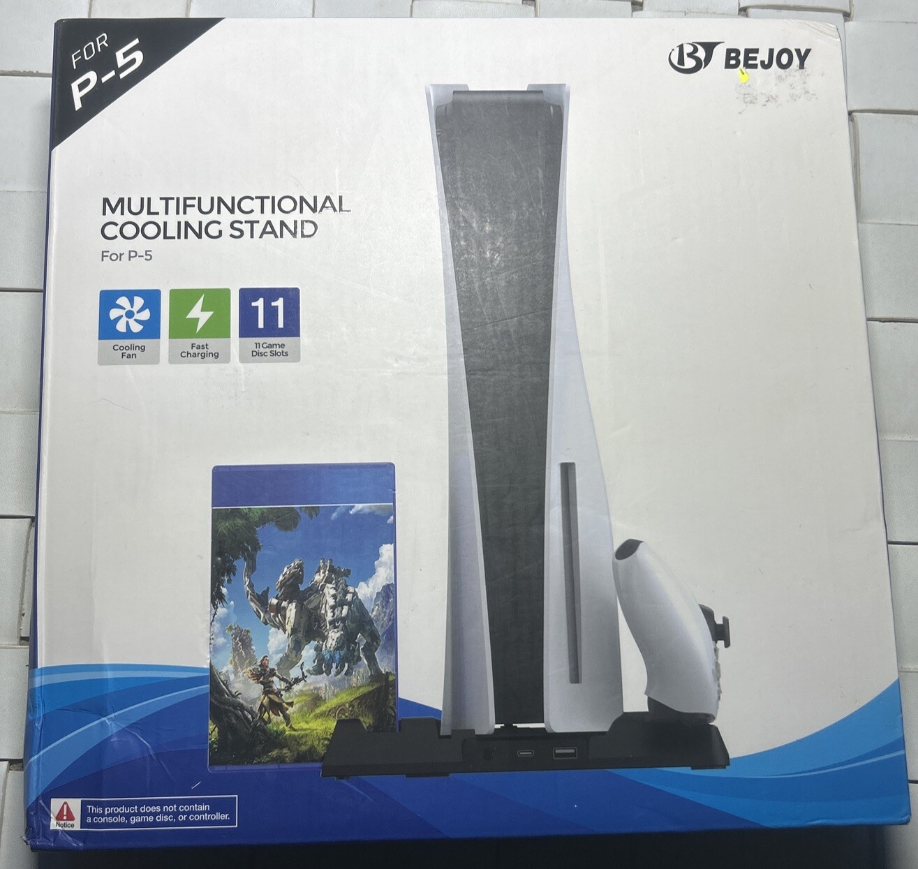 Bejoy multifunctional vertical stand with dual cooling fans for PS5 console