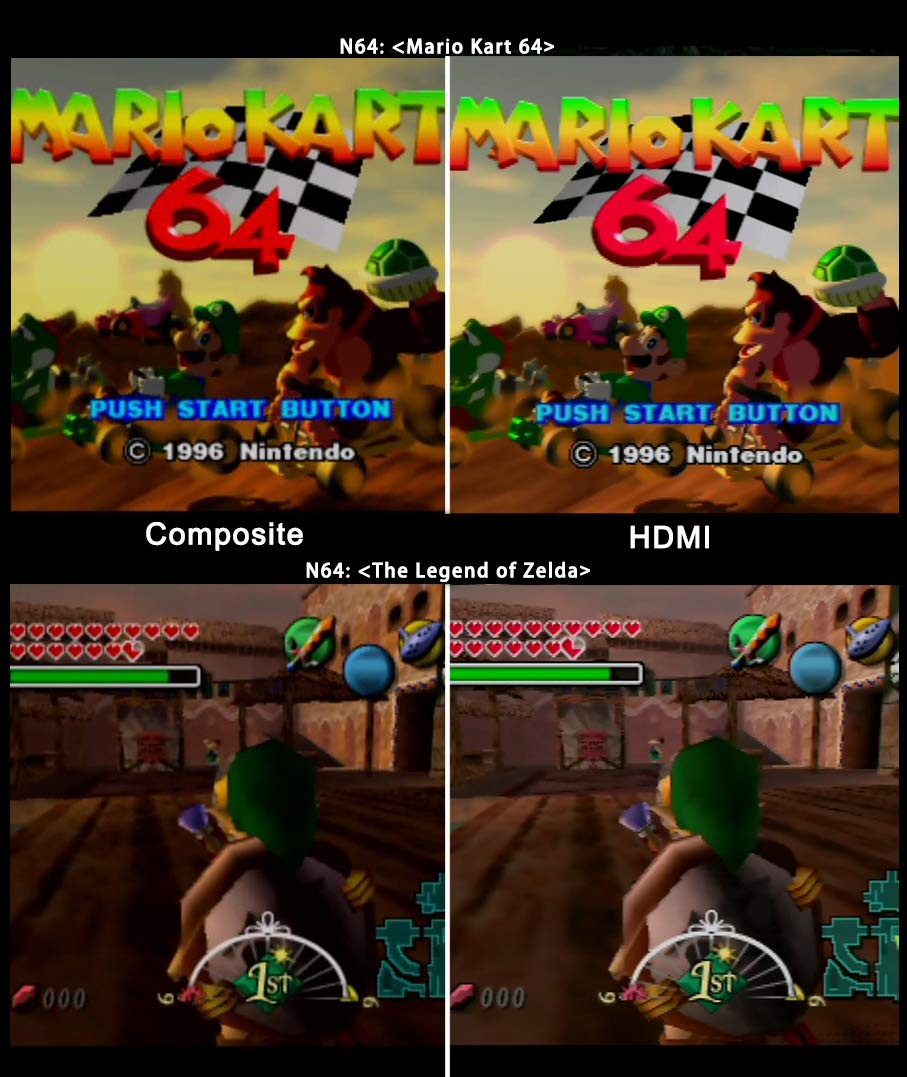 1 Pack HDMI Cable Gamecube N64 SNES Adapter S-Video Better Video Quality