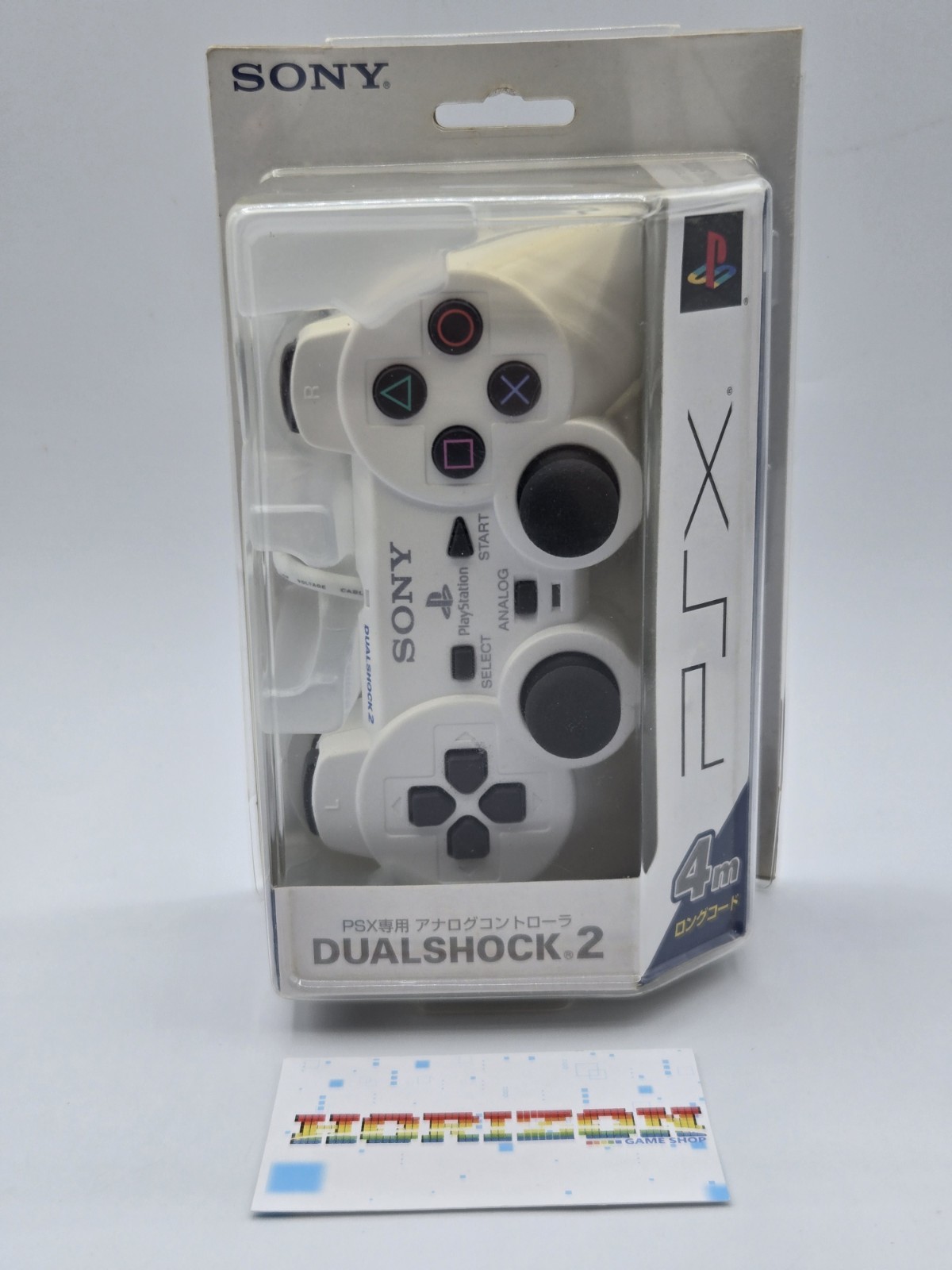Sony Playstation DualShock 2 Wired Controller DESR-10 White 1pc 4m