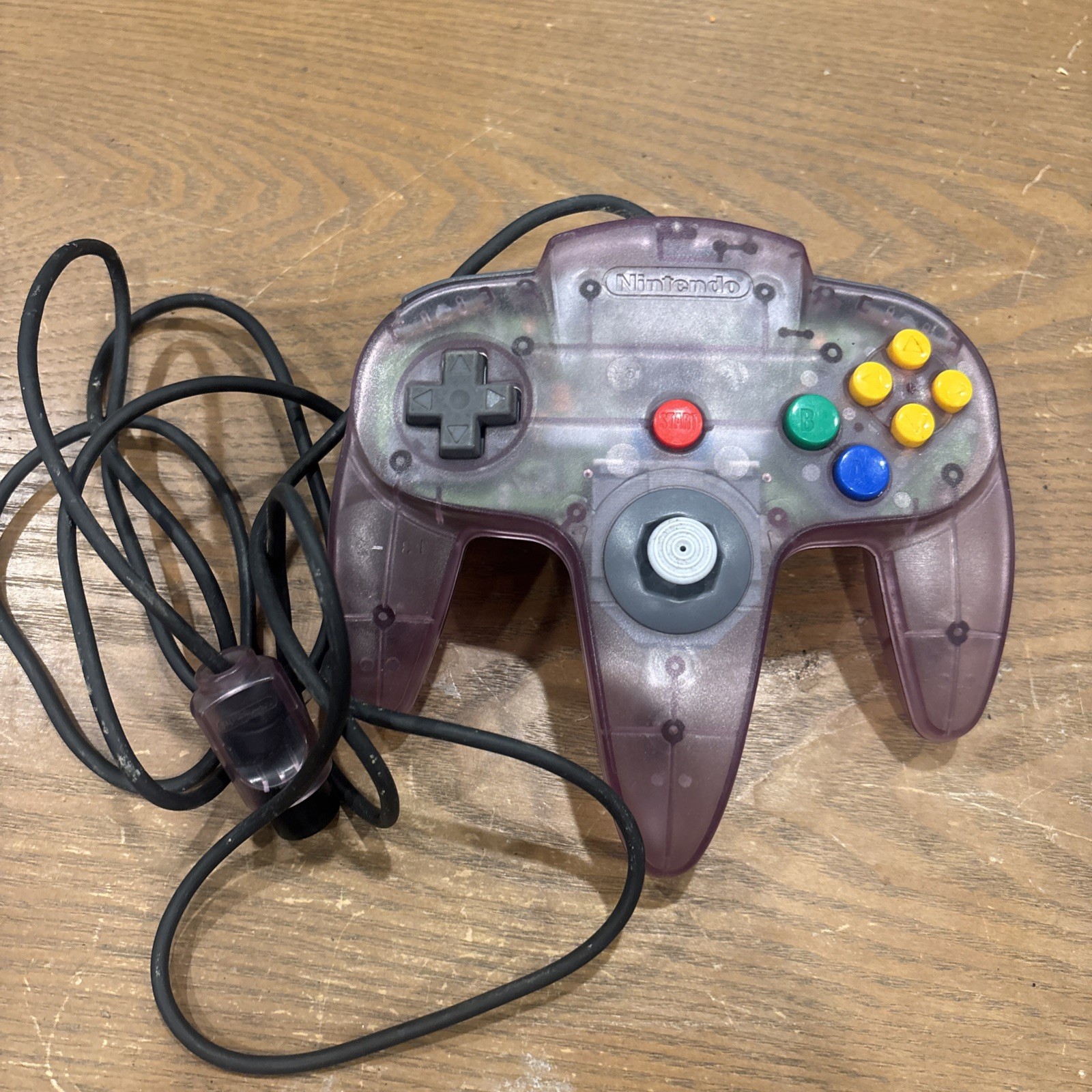 Nintendo 64 N64 Wired Controller Clear Purple Transparent OEM