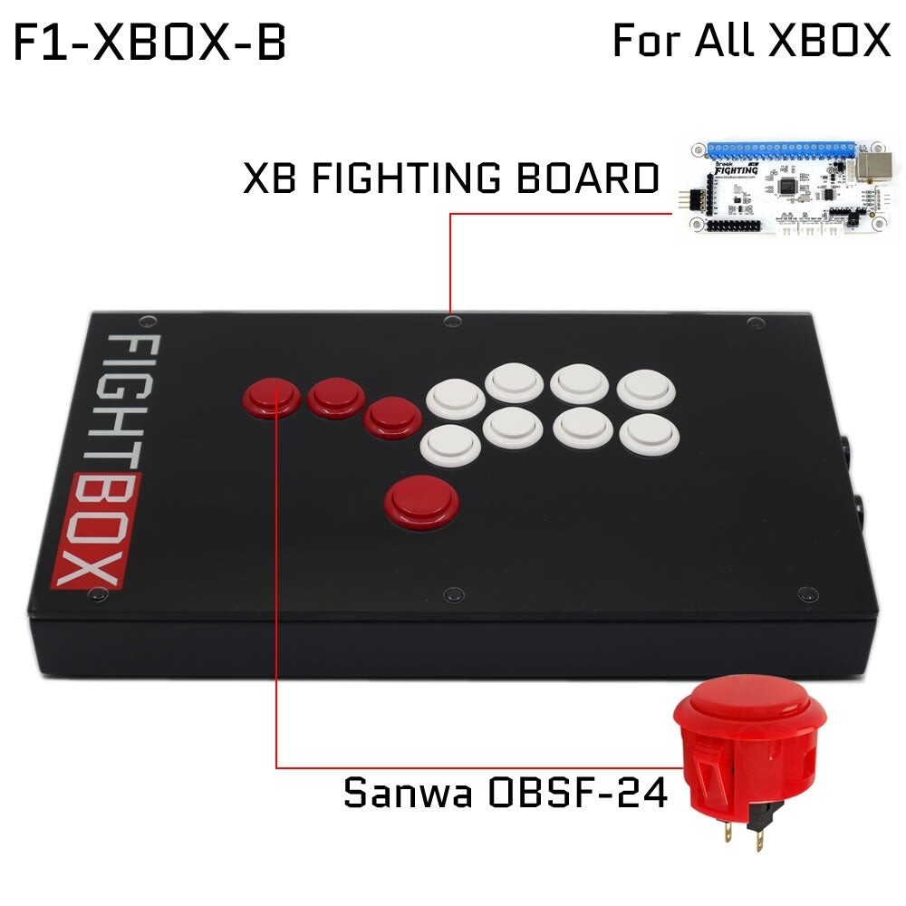 Fightbox F1 All Button Leverless Arcade Game Controller For PC/PS/Xbox/Switch