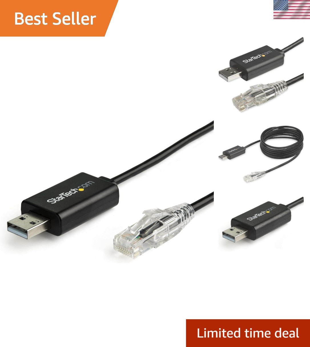 Durable 6ft USB to RJ45 Console Cable – Essential Tool for Network Connections