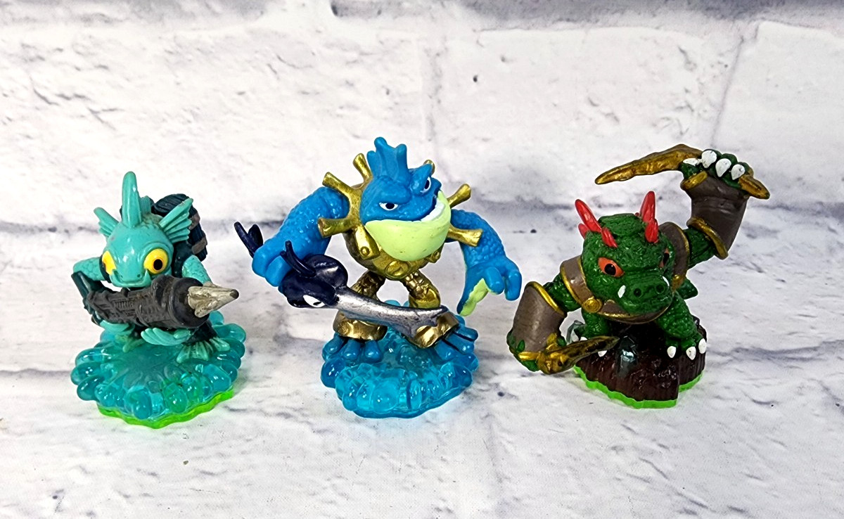 Skylanders Swap Force Trap Team Figures 3x Lot GILL GRUNT DINORANG RIP TIDE