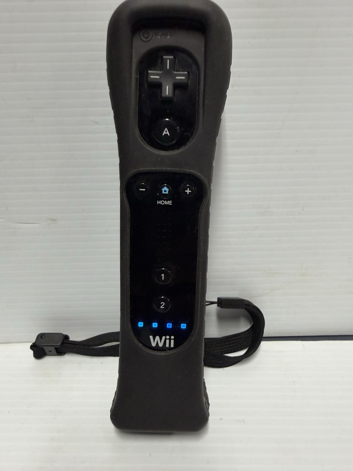 Nintendo Wii Black Wii Remote and MotionPlus Controller Lights Up