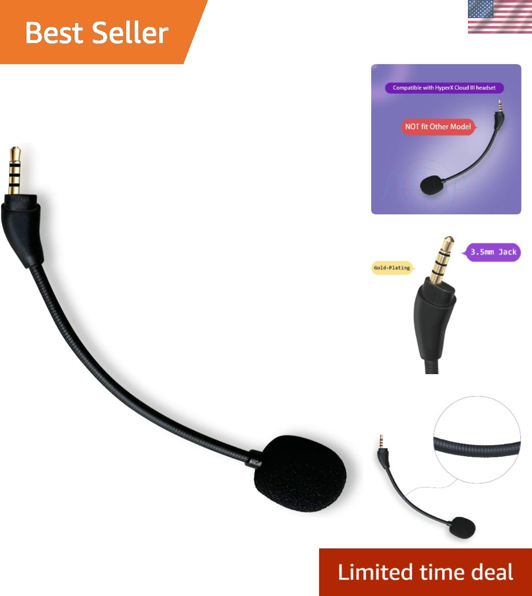 Noise Reduction Replacement Microphone for HyperX Cloud III Gaming Headset