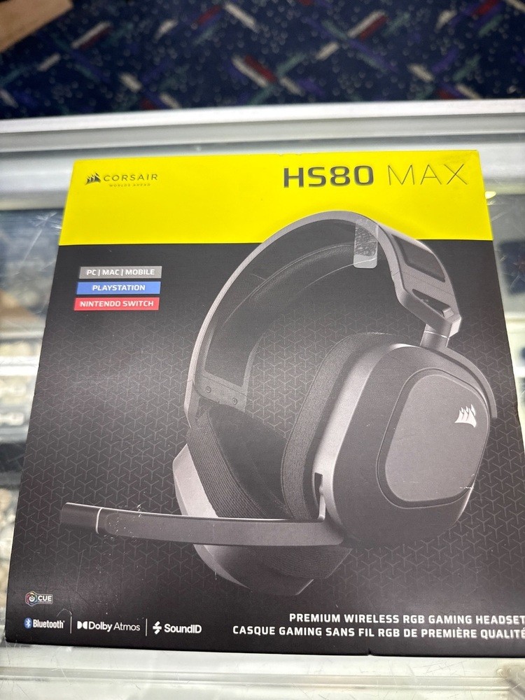 Corsair HS80 MAX Gaming Headset With Dongle, Original Box