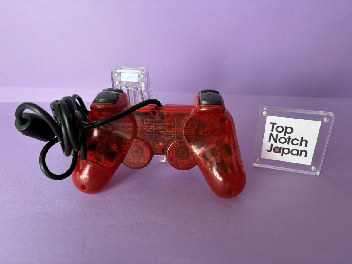Playstation2 Controller Dual Shock2 Crimson Red clear Sony PS2 Used Japan