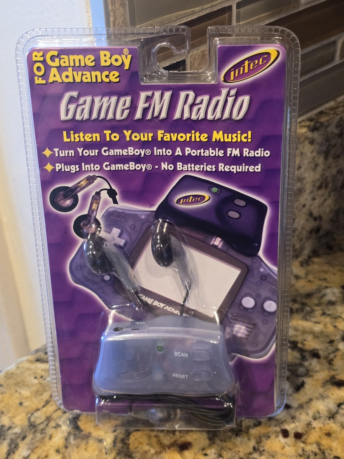 2001 Intec Game FM Radio For Game Boy Advance Indigo Purple G3370 NEW
