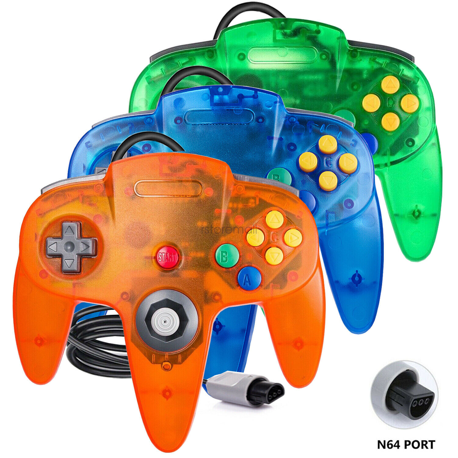 N64 Classic Wired Controller Joypad For Nintendo N64 Video Game/N64 Rumble Pack