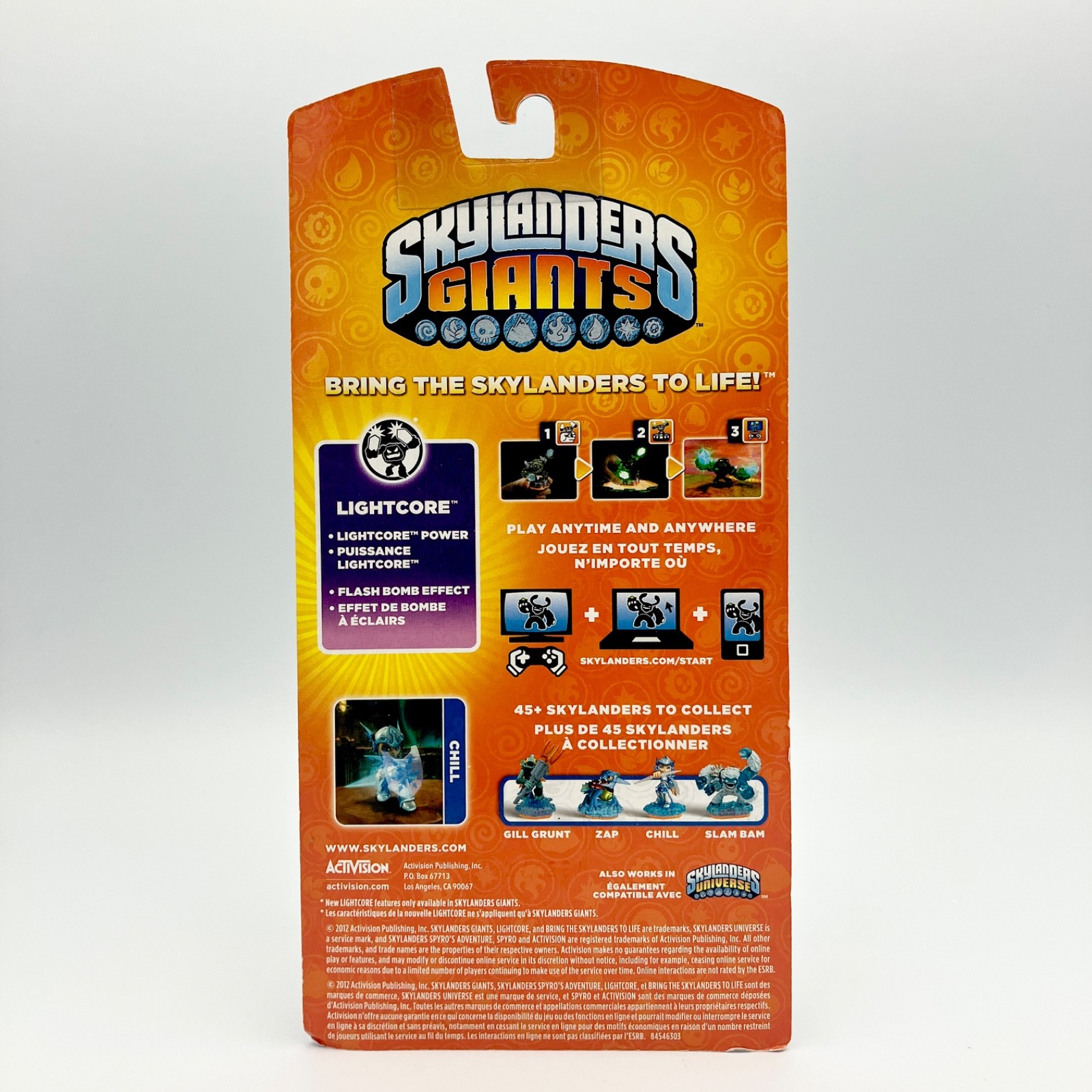 Skylanders Giants Chill Lightcore Figure NIB Activision NEW SEALED ~ Rare!
