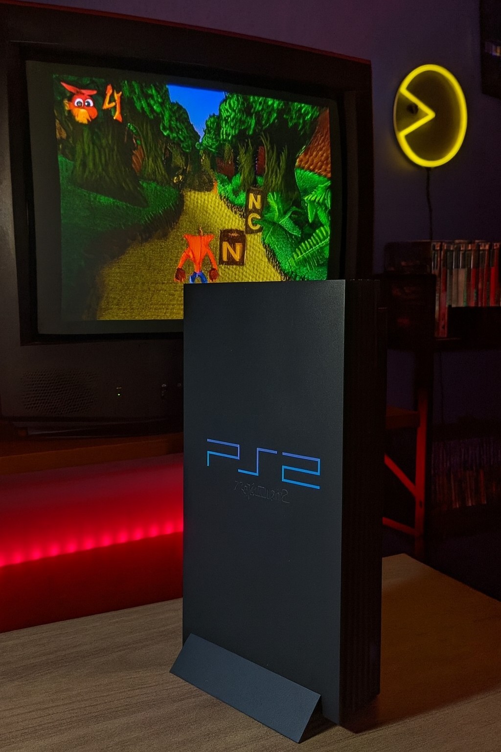 Vertical Sony PlayStation 2 Fat PS2 Stand Display For SCPH-39001 Videogame Logo