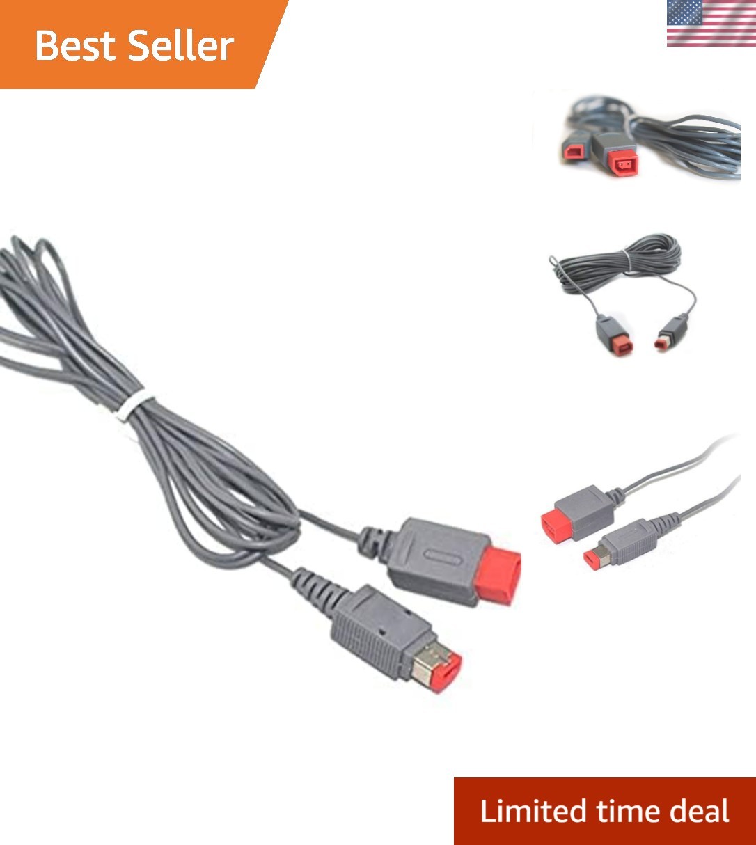 9.8ft Sensor Bar Extension Cable for Wii/Wii U – Durable & Lightweight Design