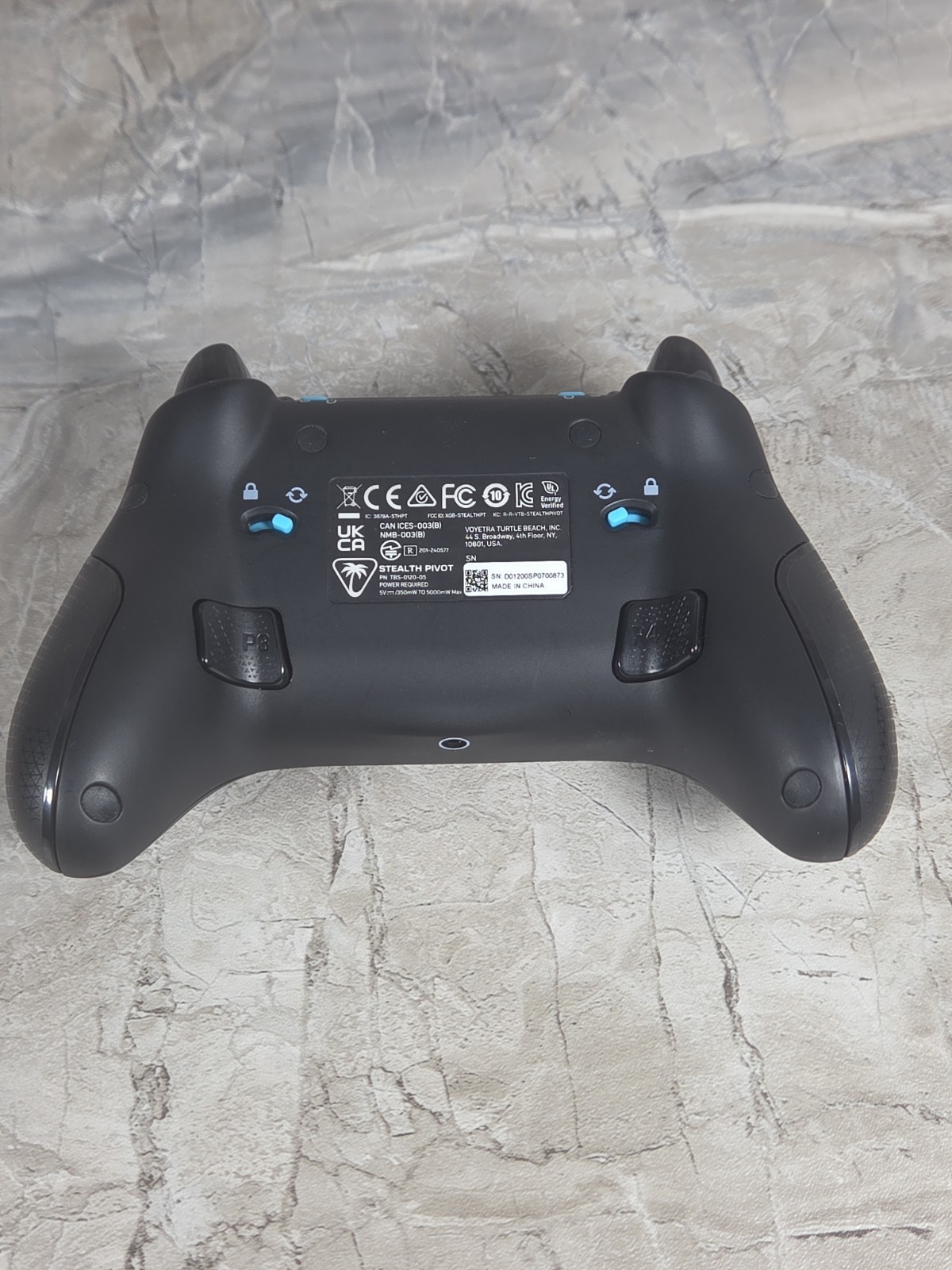Turtle Beach Stealth Pivot Wireless Smart Game Controller Gray Blue Black