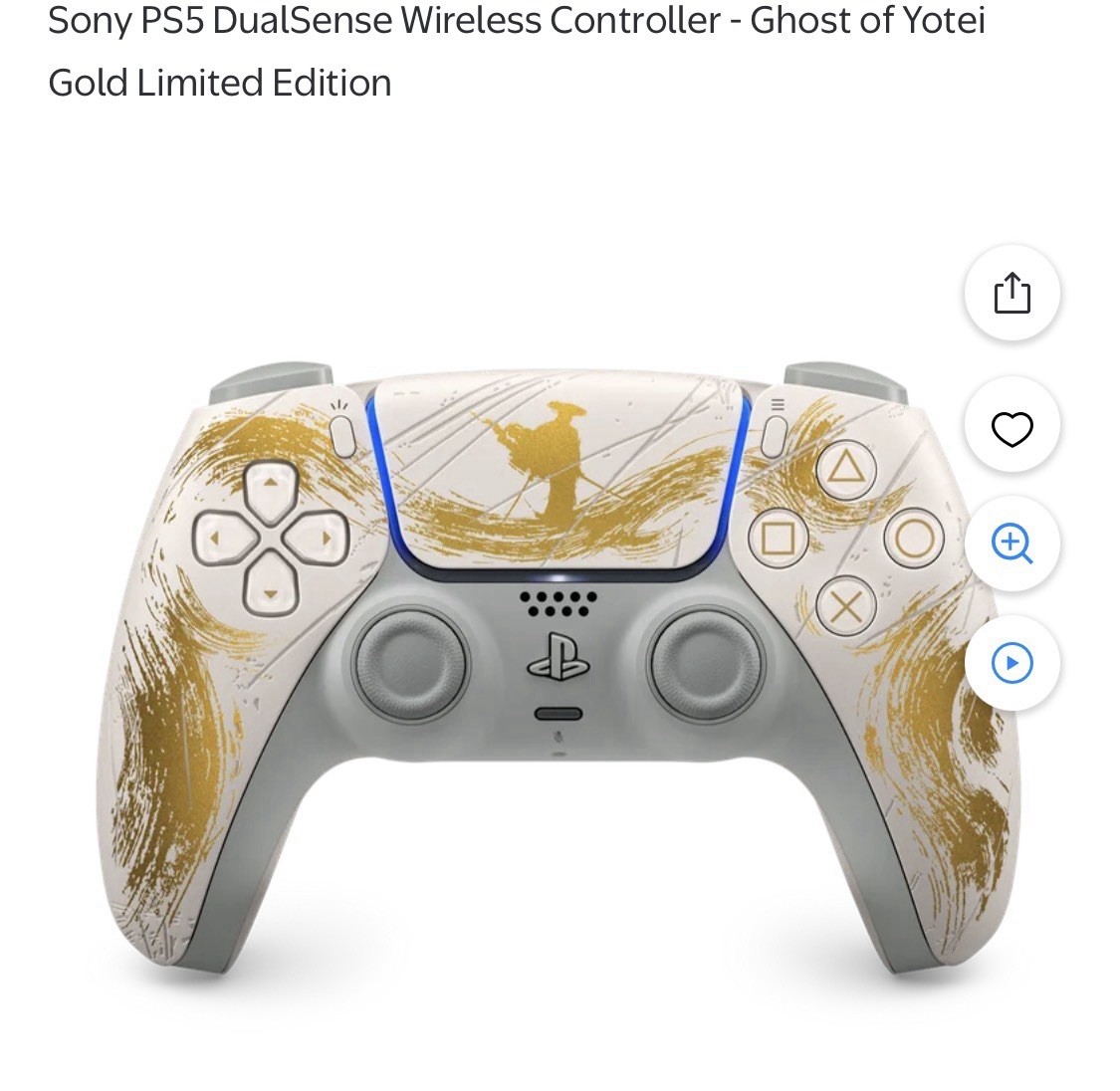 Ghost of Yotei Sony PS5 DualSense Limited Edition Gold Controller No Box