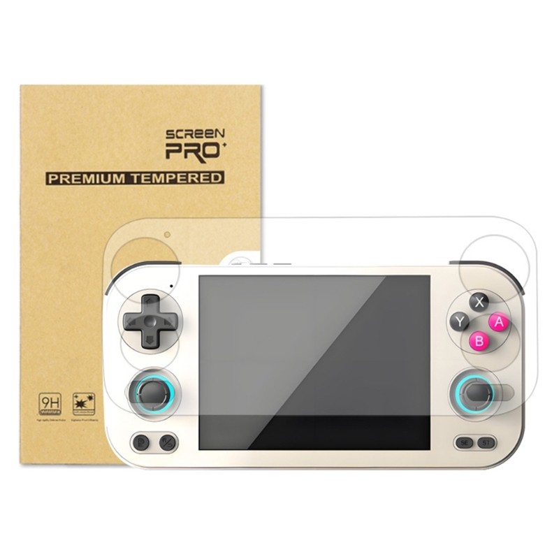 Impact Resistant Tempered Glass Screen Cover For RG476H Game Console None Bubble