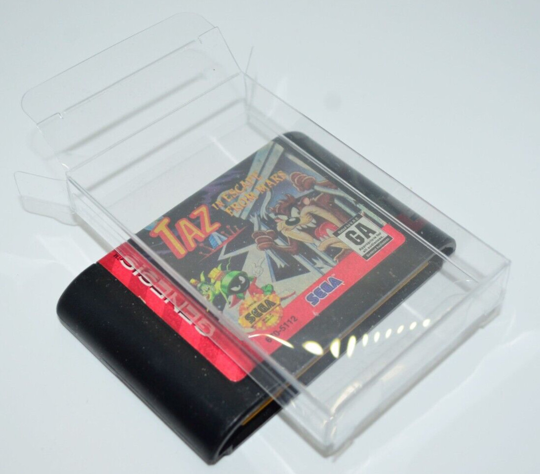 50 Plastic Protective Protectors Cases Sleeve Display For Sega Genesis Cartridge