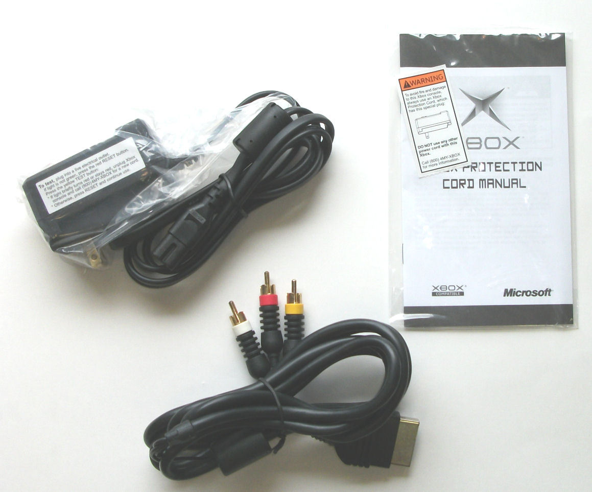 ORIGINAL XBox 1 Hookup Connection Kit Protection Power Cord X800563-100 AV Cable