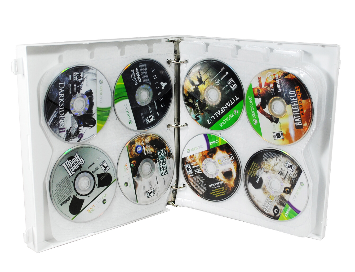 Xbox Themed Video Game Storage Case, High-Capacity Holds 80 Video Game Discs
